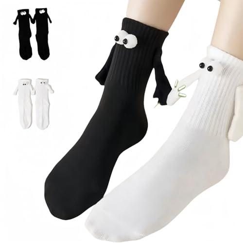 Oneastern 2 Pairs Magnetic Holding Hands Socks Funny...