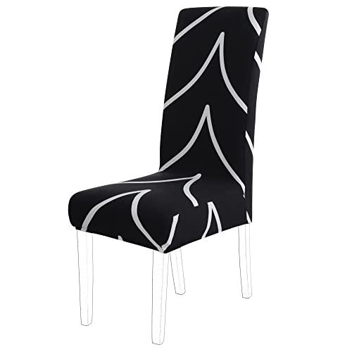 Uxcell Dining Chair Covers,Stool Slipcover Stretch Spandex Chair Protectors Short Kitchen Chair Seat Cover For Home Dining Room Party Wedding(Medium,Black) #TOP9
