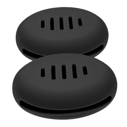 PartyKindom 2Pcs Silicone Makeup Sponge Holder Case Portable Puff Organizer with Transparent Design for Easy Access Travel Friendly Shatterproof Storage Black