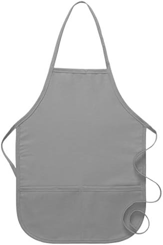 DayStar Apparel 250 Two Pocket Child Bib Apron, Silver