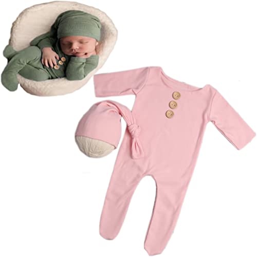 Image of Newborn Photography Boy Outfit Baby Boy Girls Photo Shoot Costume Crochet Clothes Hat Pants Baby Prop Photoshoot