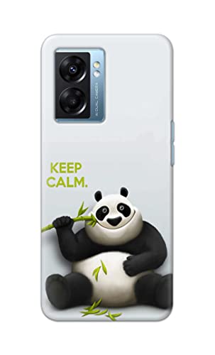 Image of PRINTFIDAA� Printed Hard Back Cover Case for Oppo A57 5G | Oppo A77 5G Back Cover (Cartoon Panda) -2808