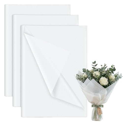 White Tissue Paper for Wrapping Gifts 60 Tissue Paper Sheets for Packaging Gifts and Crafts. 35x50cm Tissue Paper Perfect for Art Craft Decorations
