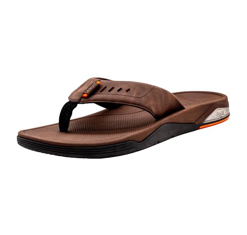 Flojos Zamba Men's Sandal, Perf Strap W/Stitch Detail On Flo-Jel Bed