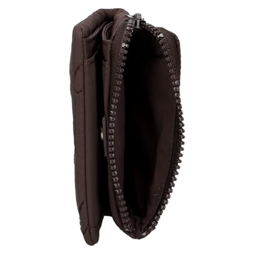 Zwei Monedero Cleo CLW5 marrón oscuro cartera billetera compacta 4