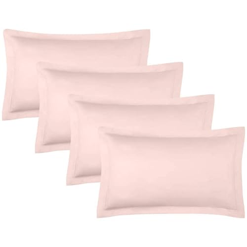 Yiyea 100% Brushed Microfiber Pillow Shams Set Of 4, Super Soft And Fade, Wrinkle Resistant 1800 Thread Count King Pillow Shams With Envelope Closure (Pink, 20 X 36 Inch) #TOP16