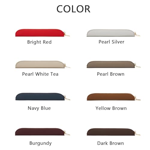 Image of Pencil Case Cartucheras De Maquillaje Pure Color Simple Mini Pencil Case (Burgundy)