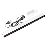 eMagTech USB有線Wiiセンサーストリップ交換用赤外線モーションセンサーストリップ1個 ブラケットケーブルの長さ2m Nintendo WiiおよびWii Uコンソールに対応