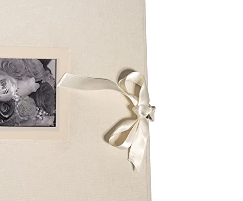 Exacompta 11154E Premium Fotoalbum Kingsbridge mit 60 schwarzen Seiten, perfekt für Ihre Fotos zum selbstgestalten Fotobuch weiß, 29 x 32 cm