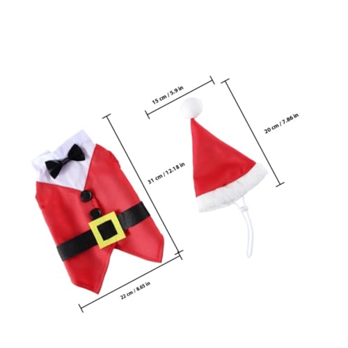 Disfraz de perro Navidad Santa Claus talla mediana miniatura 2