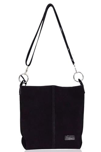 zarolo Damen Handtasche, Umhängetasche,Beuteltasche Shopper, Leder Schultertasche, Hobo Bag, echtes Leder/Wildleder