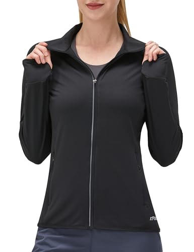 Image of Women's UPF 50+ UV Sun Protection Clothing Long Sleeve Athletic Hiking Shirts Lightweight SPF Zip Up Outdoor Jacket