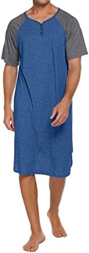 Ekouaer Sleepwear Men's Nightshirt Short Sleeve Pajamas Comfy Big...