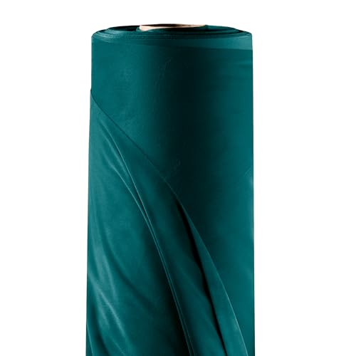 Filumi Tissu au Mètre 1 m, Largeur 3 m, Bleu Pétrole, Velours pour Couture, Ameublement, Taies d'Oreiller, Pantalon Velto