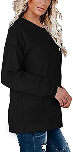OFEEFAN Womens Casual Crewneck Sweatshirts Henley Button Up Long Sleeve Tunic Tops 3 OFEEFAN Womens Casual Crewneck Sweatshirts Henley Button Up Long Sleeve Tunic Tops