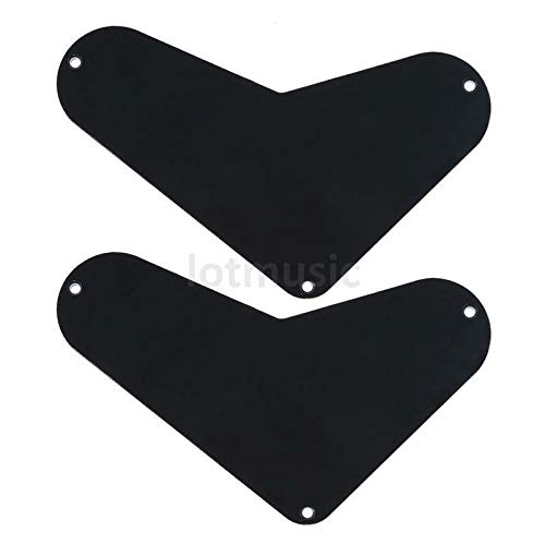 Guitar Parts 2 Sets Replacement PRS SE Electronics Backplate Cavity Cover,3ply Black