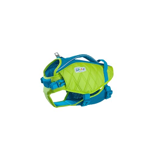 Outward Hound Standley Sport Dog Life Jacket, High-Performance Ripstop Dog Life Vest for Swimming, Boating, and Water Safety, Medium, Green
