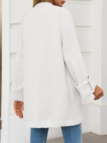 Image of Saodimallsu Womens Oversized Long Cardigan Sweaters Casual Open Front Chunky Knit Slouchy Fall Trendy Sweater Coats