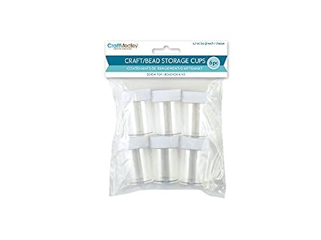 Craft Medley PB820 Craft/Bead Storage Cups with Screw Top, 20g