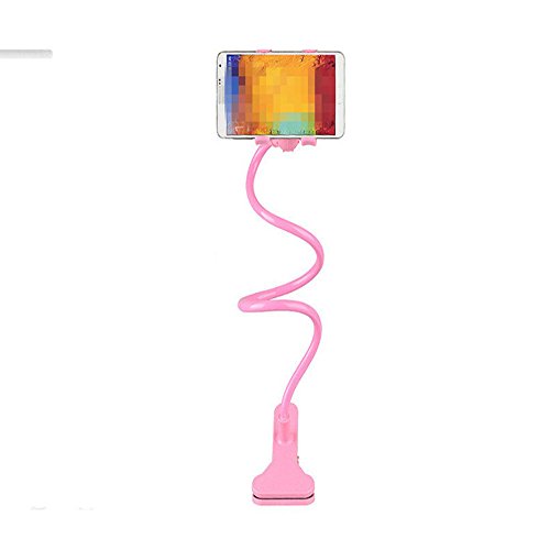 SHINA Soporte para Teléfono Brazo Largo Perezoso Flexibles Cuello de Cisne Universal para Móviles de 3,5-6,3" para el Dormitorio, la Oficina, la Cocina (Rosa)