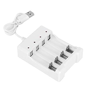4 Slot Professionele USB-oplader Hoge temperatuurbestendigheid Milieuvriendelijke batterijoplader voor AA/AAA-batterij