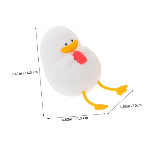Lámpara de noche de silicona diseño pato blanco miniatura 2