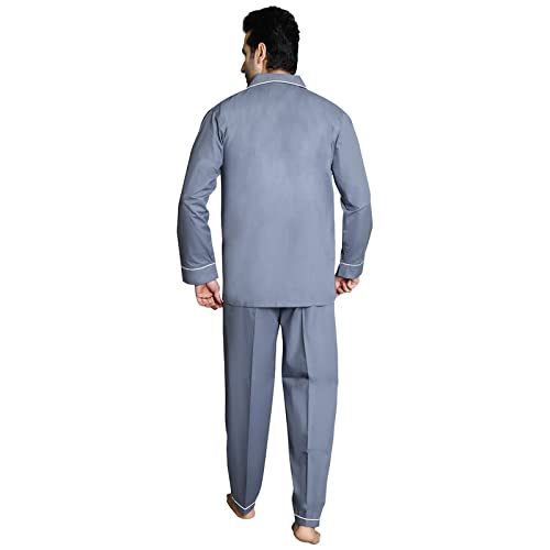 Image of Men's Cotton Solid Night Suit