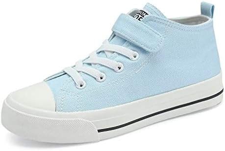 DSWED Boys Blue Sneakers Kids Blue Canvas Shoes Girls Blue Lightweight Casual Walking Canvas Shoes Little Kid Size 1.5