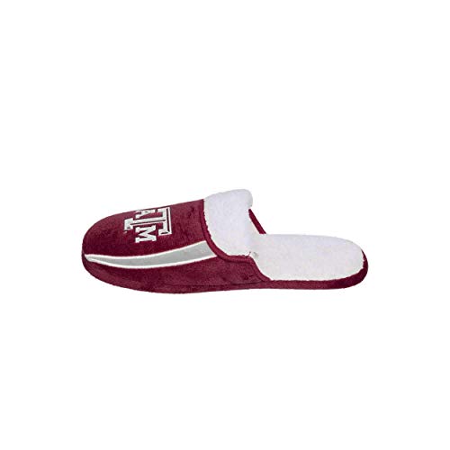 Image of FOCO mens NCAA College Team Logo Sherpa Moccasin Slippers