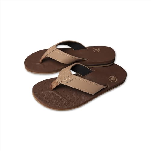 Image of Volcom Men's Victor Sandals - Water-friendly Flip Flops With Comfort Foam Footbed