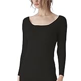 [グンゼ] 8分袖インナー パット付き キレイラボ Fitte 綿混完全無縫製 レディース Newブラック M