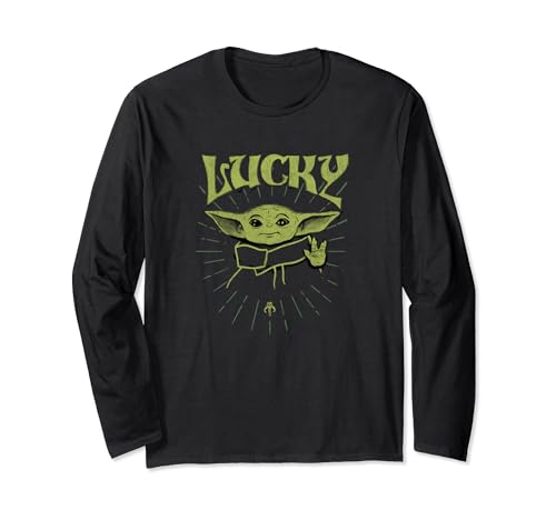 T-shirt long Grogu Star Wars Saint-Patrick maillot manches longues The Mandalorian