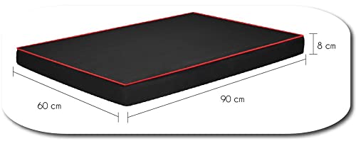 FORTISLINE Hundematte Hundebett OAHU Plus 2 Größen 4 Farben (L - 90x60x8cm, Grau)