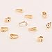BENECREAT 14K Gold Filled Snap Bails (10 Pack) - 2mm Tiny Clasps for Earrings, Pendants, DIY Jewelry Making - Mother’s Day Gift Supplies