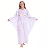 Funjoyz Disfraz de ángel Niños Niñas Vestido Blanco Angelito Para Navidad Halloween Año Nuevo Carnaval Mascarada Fiesta de Cumpleaños Cosplay,Accesorios de Ropa de ángel 110-160 CM