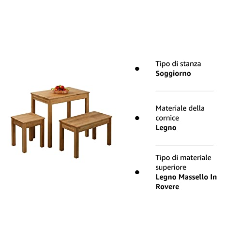 Krok Wood Tavolo da pranzo Tomas in Legno Massello...