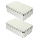 BESTYASH 2 Stück Große Blechdosen aus Silberne Keksdosen Vielseitige Aufbewahrungsboxen für Gebäck und Snacks Robuste Verpackungsbehälter für Lebensmittel und Teebeutel Dekorative