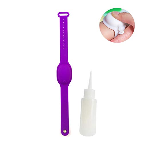 remote.S Dispensador de Pulsera líquida Lavado a Mano con líquido Recargable Pulsera de Silicona portátil Viaje Lavado portátil Reloj líquido Lavado a Mano instantáneo