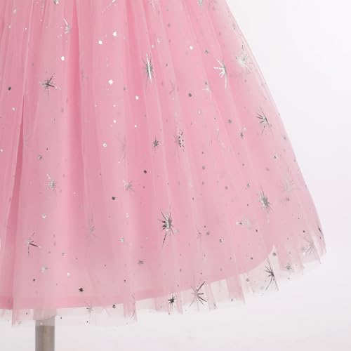Image of IMEKIS Toddler Kids Girls Butterfly Dress Sparkle Sequins Tulle Wedding Formal Birthday Dresses 2-10T