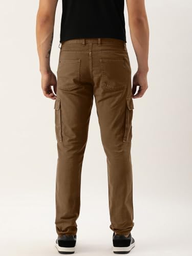 Image of IVOC Men MID-Rise Slim FIT Multi-Pockets 100% Cotton Cargo Pants