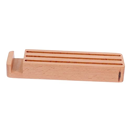BESPORTBLE 1pc Beech Guitar Pick Storage Box Multipurpose Guitar Pick Holder Mobile Phone Stand Durable Design Khaki