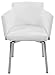 Milan Denise Club Style Swivel Arm Chair (Set of 2), White