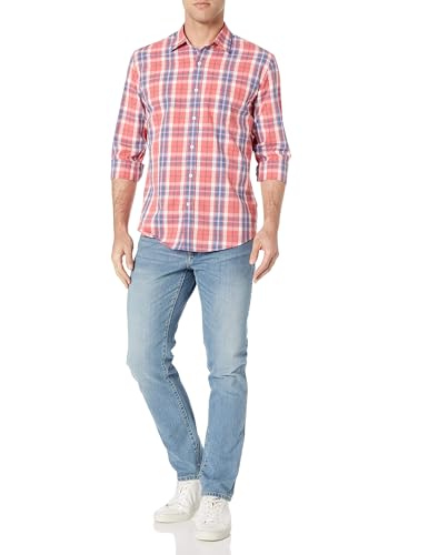 Image of Amazon Essentials Men's Regular-Fit Long-Sleeve Casual Poplin Shirt, Button Front, Business Casual, Collared