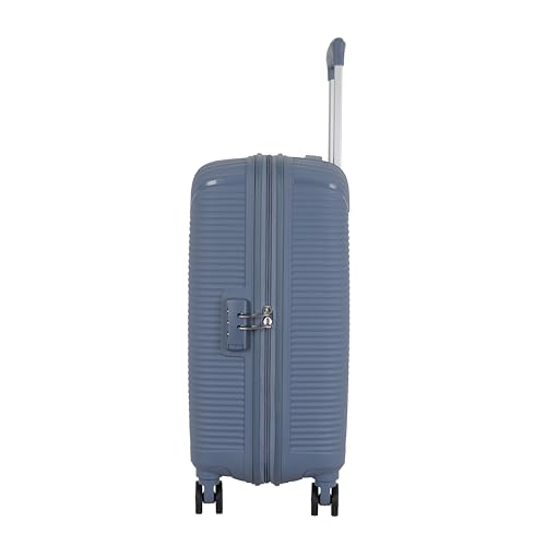 Image of Kamiliant Medium Nexus 3-Piece Luggage Set (Small + + Large) | PP Hard-Shell Trolley with 8 Spinner Wheels & 3-Digit Lock, Trolley Bag /Luggage /Suitcase for Travel for Men and Women-Blue