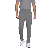PINSPARK Men's Golf Pants UPF50+ Stretch Lightweight Quick Dry Pants Elastic Waist Pants with Zipper Pockets Joggers Workout Dark Grey