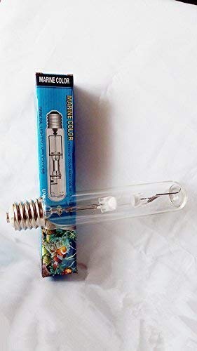 Marine Color 250W 14000K HQI Single Ended E40 Socket Metal Halide Bulb, High-Intensity Aquarium Light for Reef and Freshwater Tanks