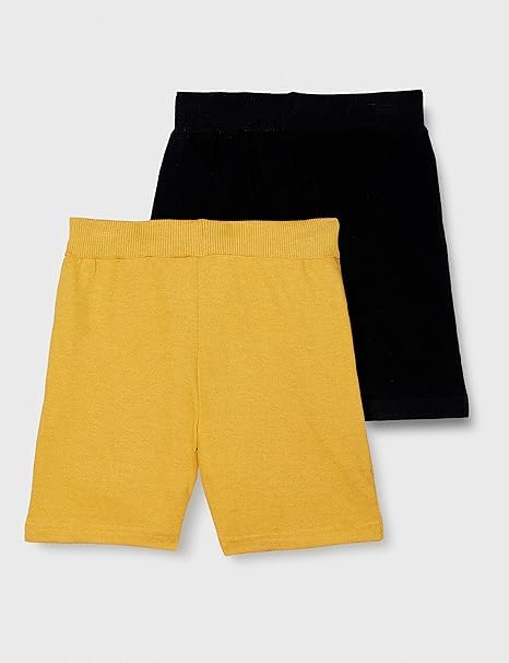 Image of Clotth Theory Boys Cotton Shorts Pack of 2 | Soft Breathable Fabric | Elastic Waist | Casual Wear Kids Comfortable Shorts