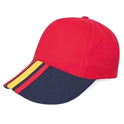 Makio Gorra Bandera De España Regulable Padel Golf Tenis. Gorra 5 Paneles 100 Algodón Peinado Rojo Makio Gorra Bandera De España Regulable Padel Golf Tenis. Gorra 5 Paneles 100 Algodón Peinado Rojo