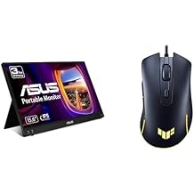 Bundle of ASUS ZenScreen 15.6 Full HD 1080P Portable Monitor MB16ACV IPS, Eye Care, USB-C Power Delivery + ASUS TUF Gaming M3 Gen II Gaming Mouse, Wired, 59g Lightweight, IP56 Dust&Water Resistance