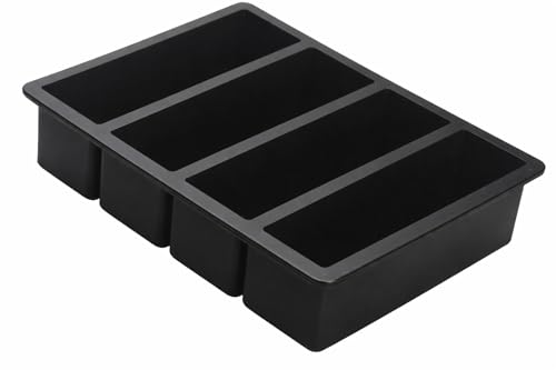 Image of Silicone Ice Cube Tray Large for Whiskey & Cocktails (1-Pack) | Food Grade BPA-Free Ice Mold | Flexible Easy Release Big Ice Cube Maker for Drinks, Juice, Butter, Chocolate & Freezer Use